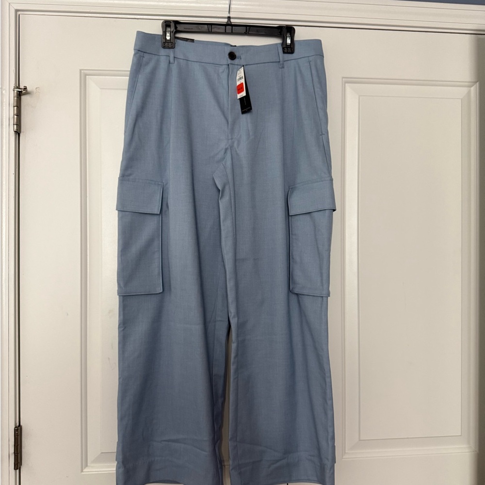 Banana Republic Blue Cargo Pants Relaxed Fit